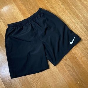 Nike Black Running Shorts Lined Drawstring